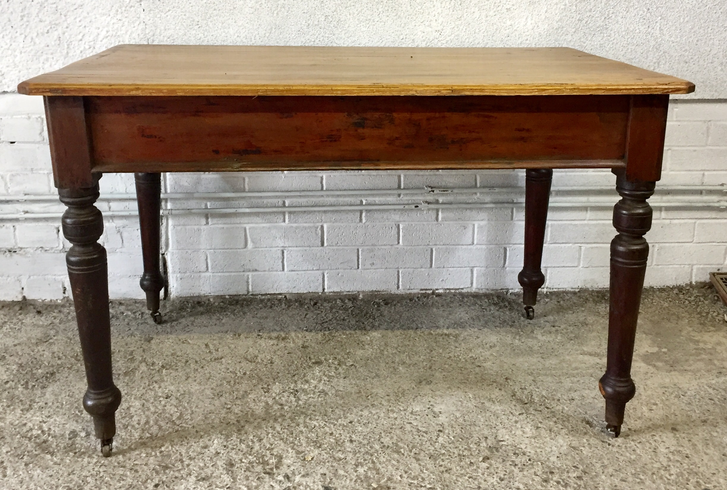 antique victorian pine kitchen table