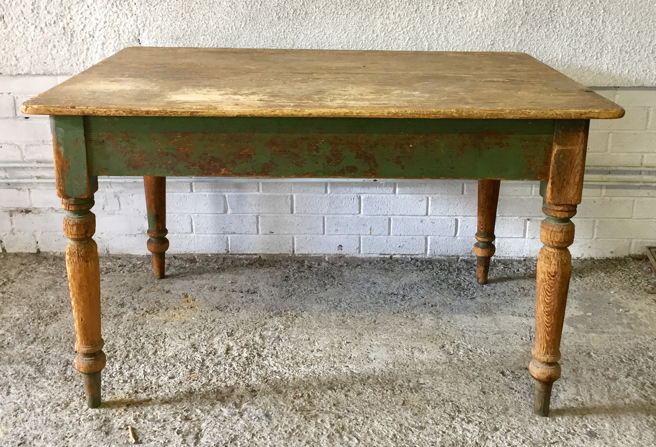 antique victorian pine kitchen table