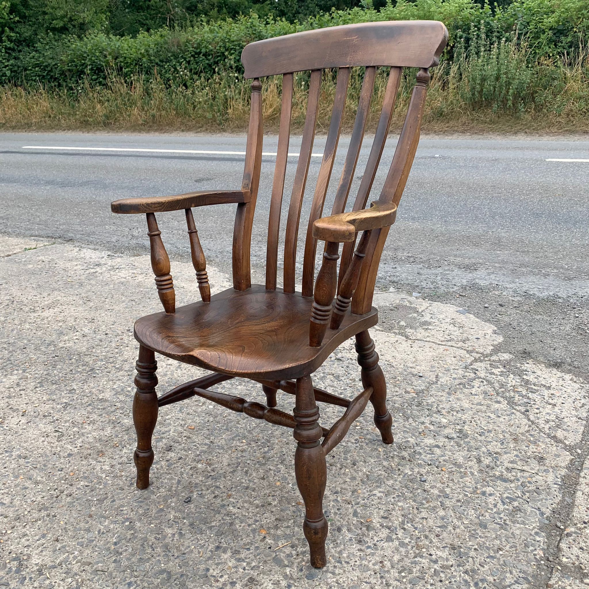 Victorian Windsor Slat Back Carver Chair (H-358-ENN) SOLD
